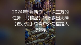 2024年5月新作，一次三万的任务，【精品】调教露出大神【查小理】李青户外勾搭路人 摸嫩乳