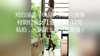 对白淫荡，极品大长腿完美身材阴钉骚女【金秘书】12月私拍，火锅店上桌道具发骚 (2)