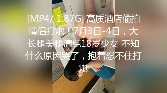 [MP4/ 1.87G] 高质酒店偷拍情侣打炮！7月3日-4日，大长腿美腿清纯18岁少女 不知什么原因哭了，抱着忍不住打炮